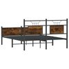 vidaXL Cadre de lit sans matelas ch&ecirc;ne fum&eacute; 140x190 cm bois ing&eacute;nierie
