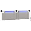 vidaXL T&ecirc;te de lit suspendue Gris nuage Tissu