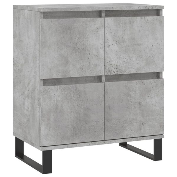 vidaXL Buffet Gris béton 60x35x70 cm Bois d'ingénierie