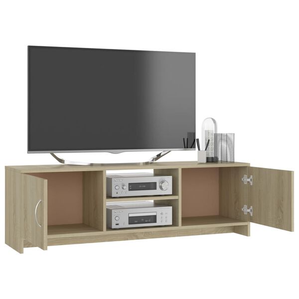 vidaXL Meuble TV Chêne sonoma 120x30x37,5 cm Bois d’ingénierie