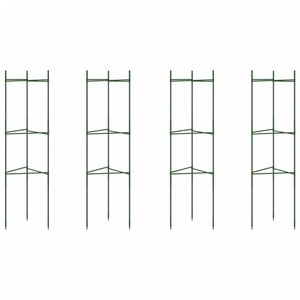 vidaXL Cages &agrave; tomates 4 pcs 116 cm acier et PP