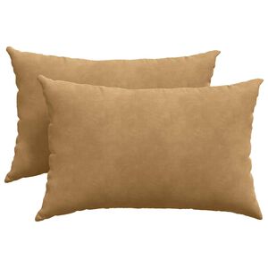 vidaXL Coussins de canap&eacute; 2 pcs Marron 60 x 40 cm