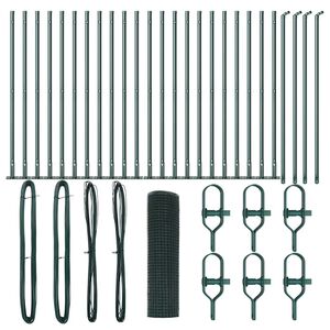 vidaXL Poteau de cl&ocirc;ture. Vert