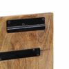 vidaXL T&ecirc;te de lit 120 cm bois de manguier brut massif