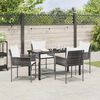 vidaXL Ensemble de salle &agrave; manger pour jardin 5 pcs Marron et Noir