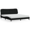 vidaXL Lit avec matelas Hvar noir 180x200 cm tissu