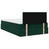 vidaXL Cadre de lit ottoman avec matelas vert fonc&eacute; 120x200 cm velours