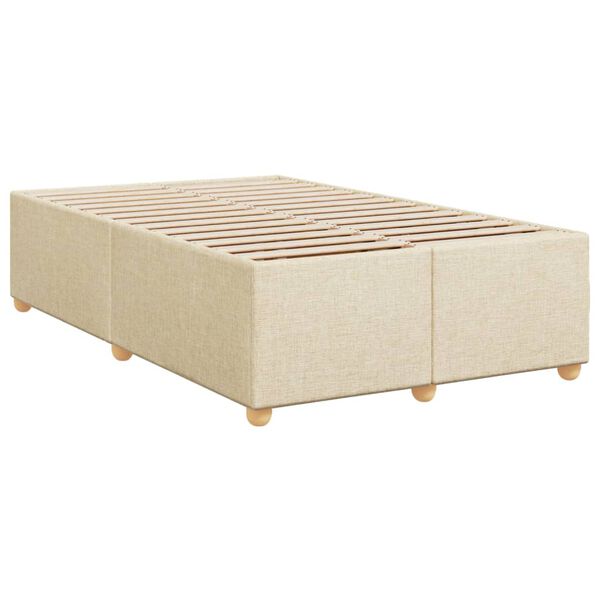 vidaXL Cadre de lit sans matelas cr&egrave;me 120x200 cm tissu