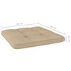 vidaXL Coussins de palette lot de 2 beige tissu