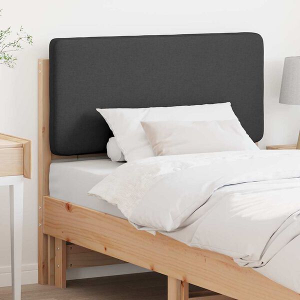 vidaXL T&ecirc;te de lit capitonn&eacute;e Brun et gris fonc&eacute; 90 cm Pin massif