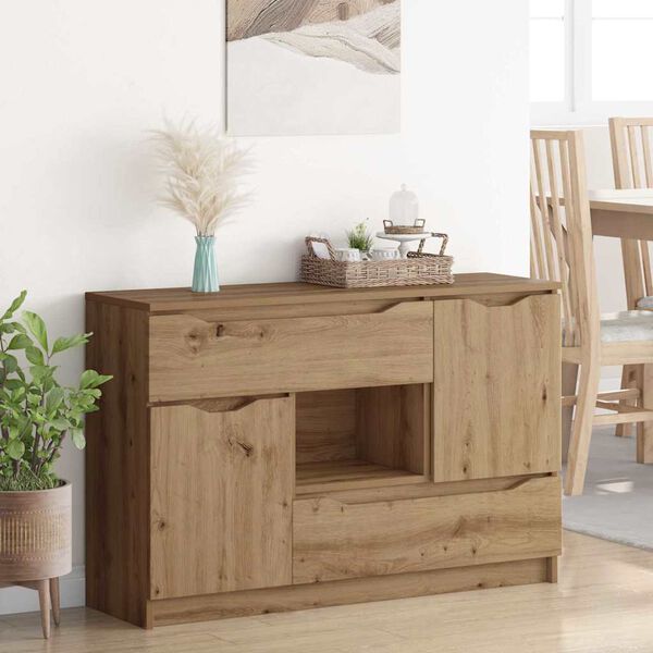 vidaXL Buffet Ch&ecirc;ne artisanal 100 x 30 x 65,6 Bois d'ing&eacute;nierie