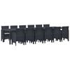 vidaXL Ensemble de salle &agrave; manger pour jardin 13 pc Anthracite