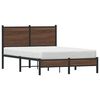 vidaXL Cadre de lit en métal sans matelas chêne marron 120x190 cm