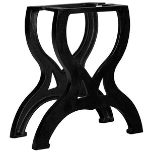 vidaXL Pied de table basse 2 pcs Cadre en X Fonte