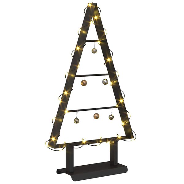 vidaXL Arbre de Noël en métal avec support Noir 60 cm Acier