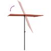 vidaXL Parasol de jardin avec m&acirc;t en aluminium 180x110 cm Terre cuite