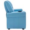 vidaXL Fauteuil inclinable enfants Similicuir Bleu