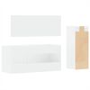 vidaXL Ensemble de meubles salle de bain 3 pcs blanc bois d'ing&eacute;nierie