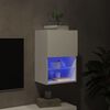 vidaXL Meuble TV avec lumi&egrave;res LED blanc 40,5x30x60 cm