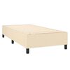 vidaXL Sommier &agrave; lattes de lit et matelas Cr&egrave;me 90x190 cm Tissu