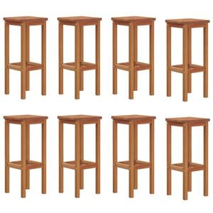 vidaXL Tabourets de bar lot de 8 bois massif d'acacia
