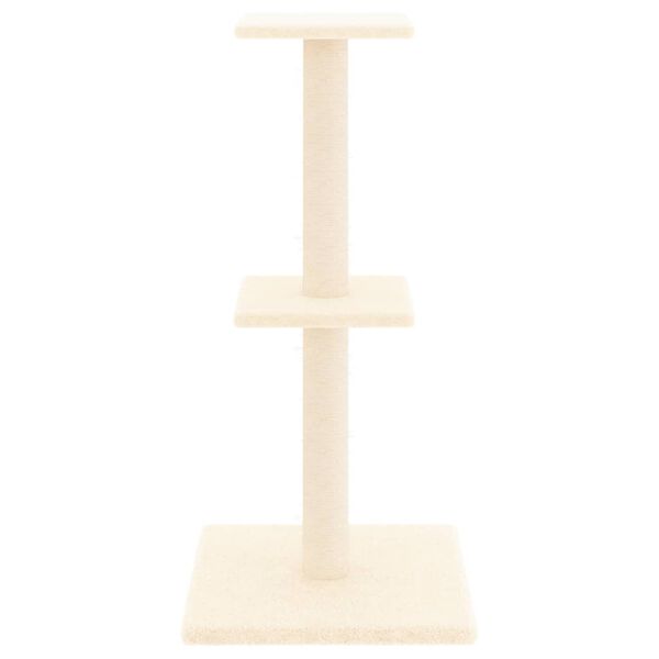 vidaXL Arbre à chat avec griffoirs en sisal crème 73 cm