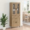 vidaXL Haut Armoire 2 pcs Ch&ecirc;ne artisanal Bois d'ing&eacute;nierie