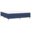 vidaXL Sommier à lattes de lit avec matelas Bleu 160x200 cm Tissu