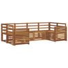 vidaXL Ensemble de canap&eacute;s d'ext&eacute;rieur 6 pc Naturel
