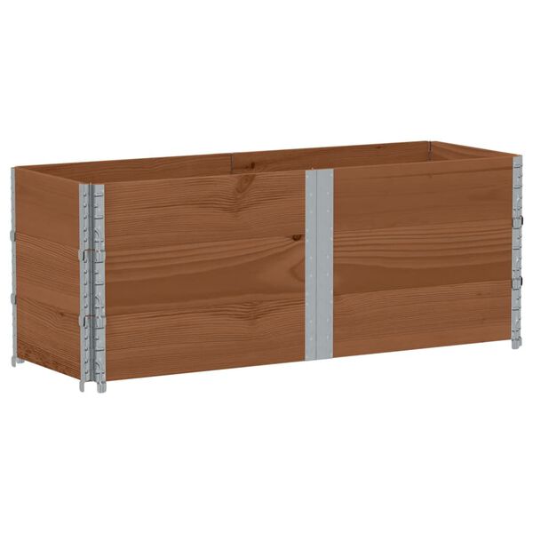 vidaXL Colliers de palette 3 pcs marron 150x50 cm bois de pin solide