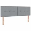 vidaXL Lit &agrave; ressorts avec matelas Gris clair 140 x 200 cm tissu