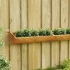 vidaXL Jardini&egrave;re murale 50x16x10 cm acier corten
