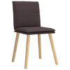 vidaXL Chaises à manger lot de 6 marron foncé tissu
