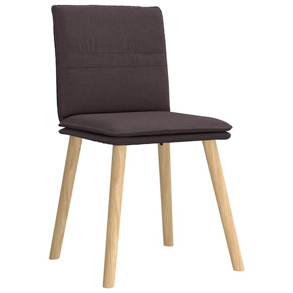 vidaXL Chaises à manger lot de 6 marron foncé tissu