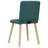 vidaXL Chaises &agrave; manger lot de 4 vert fonc&eacute; tissu