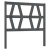 vidaXL T&ecirc;te de lit Gris 106x4x100 cm Bois massif de pin