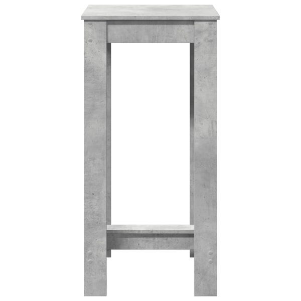 vidaXL Table de bar gris béton 51x50x103,5 cm bois d'ingénierie