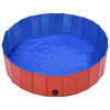 vidaXL Piscine pliable pour chiens Rouge 120x30 cm PVC