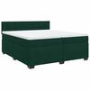 vidaXL Sommier &agrave; lattes de lit et matelas Vert fonc&eacute; 200x200cm Velours