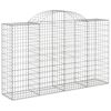 vidaXL Paniers à gabions arqués 40 pcs 200x50x120/140 cm Fer galvanisé