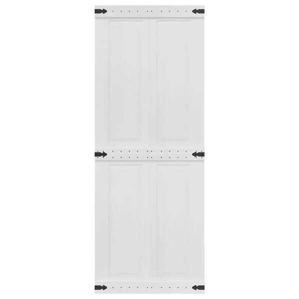 vidaXL Porte Corona Blanc 80 x 210 cm Bois d'ing&eacute;nierie