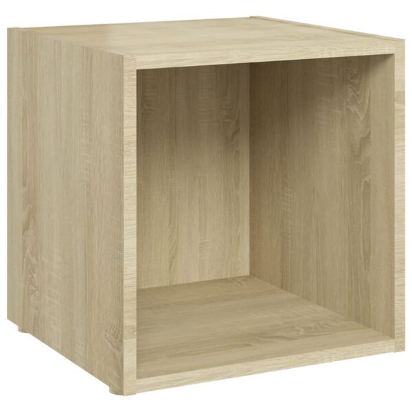 vidaXL Meubles TV 4 pcs chêne sonoma 37x35x37 cm bois d’ingénierie