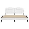 vidaXL Cadre de lit Viana sans matelas blanc 160x200 cm similicuir