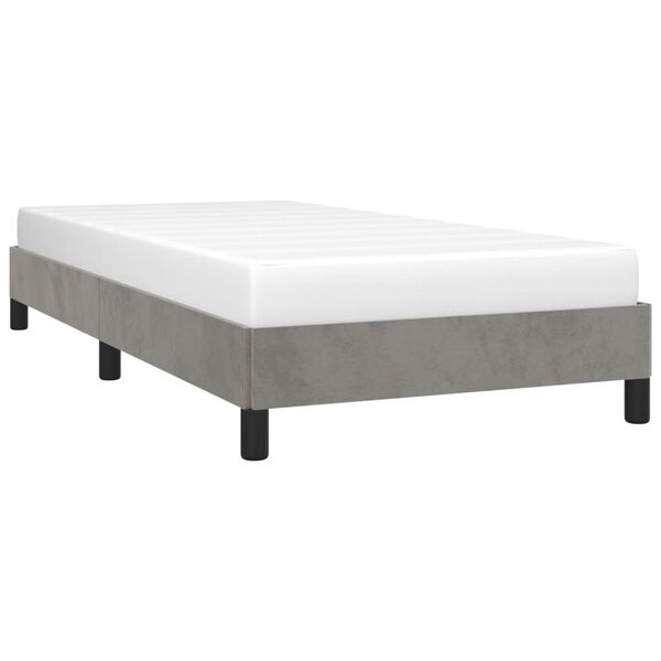 vidaXL Cadre de lit sans matelas gris clair 80x200 cm velours