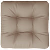 vidaXL Coussin de palette taupe 58x58x10 cm tissu