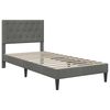 vidaXL Cadre de lit avec matelas Gris fonc&eacute; 90 x 190 cm Velours