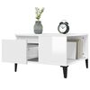 vidaXL Table basse blanc brillant 55x55x36,5 cm bois d'ing&eacute;nierie