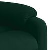 vidaXL Fauteuil de massage inclinable vert fonc&eacute; velours