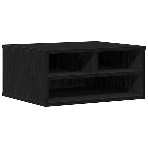 vidaXL Support d'imprimante avec stockage Chêne noir 49 x 40 x 22,5 cm