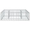 vidaXL Lit sur&eacute;lev&eacute; gabion Argent&eacute; 80 x 80 x 20 cm Acier galvanis&eacute;
